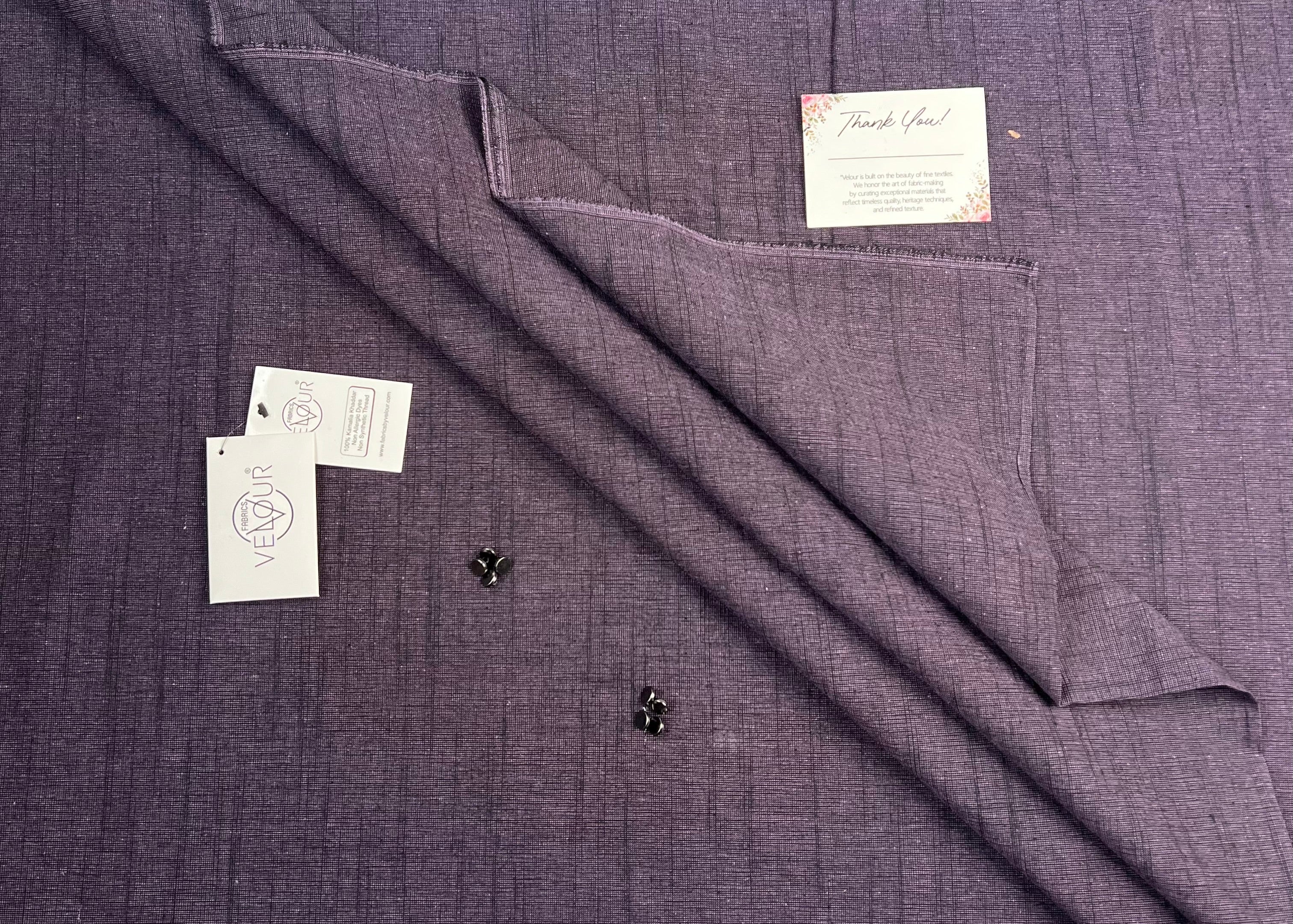 SLUB WINTER KHADDAR- DEEP PLUM